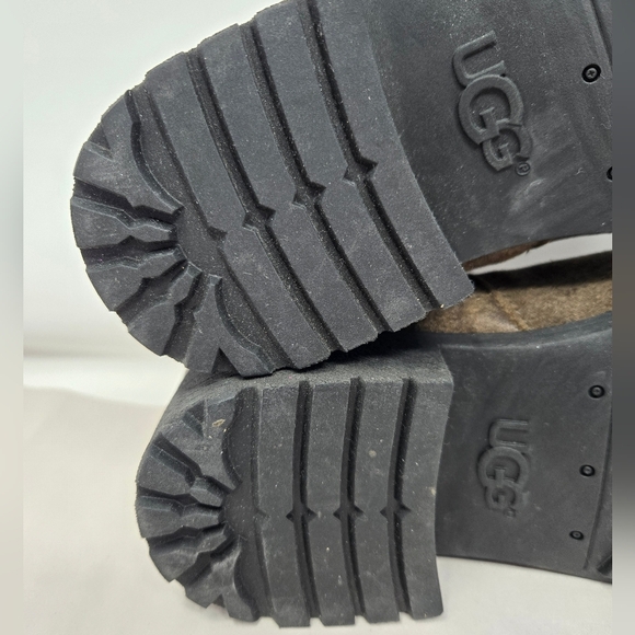 UGG Womens Winter Boots Sz 6.5 Benson Waterproof Wool Lining Distressed Leather - Picture 7 of 14